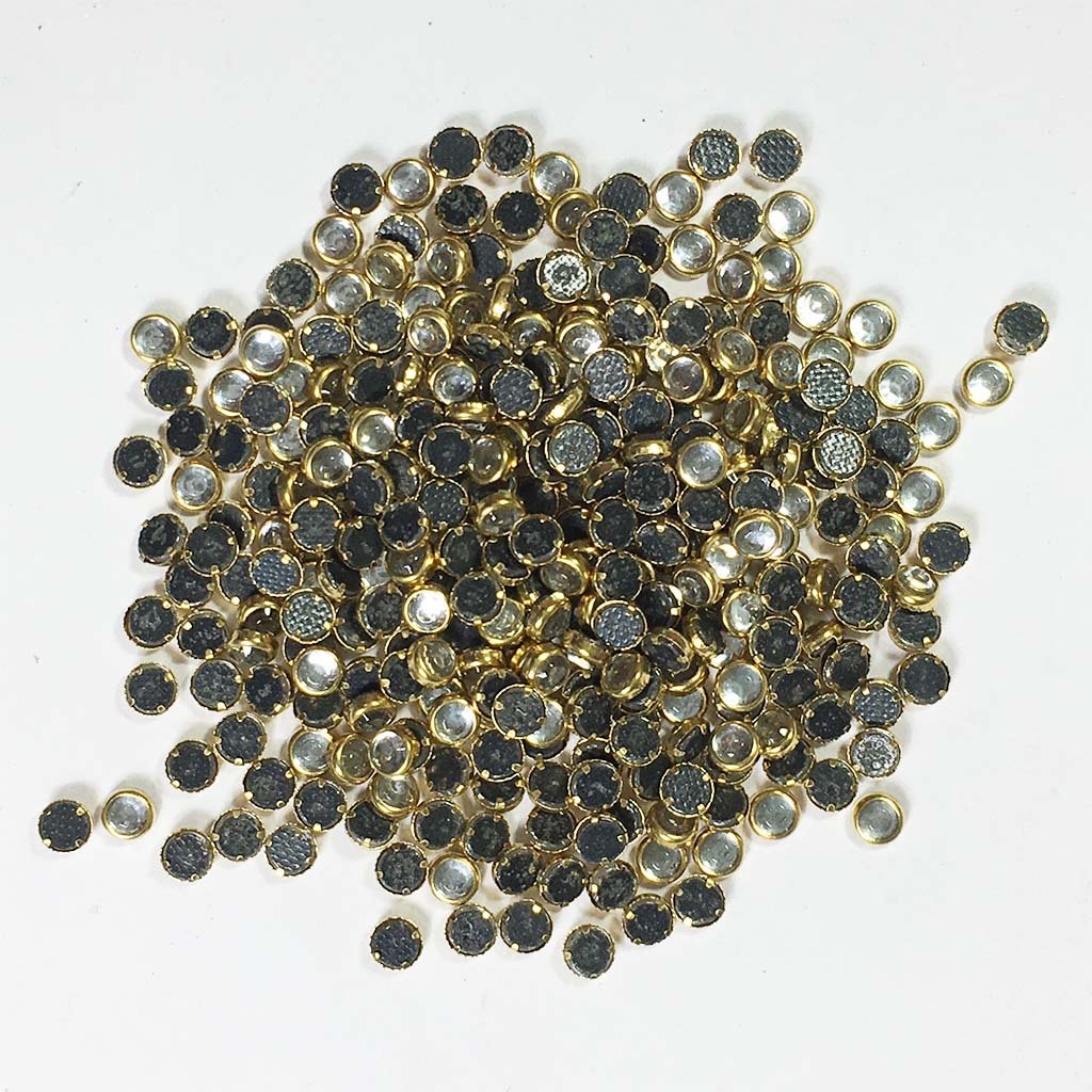 4mm white gloss round kundan
