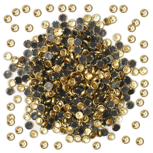 4mm Gold gloss round kundan